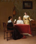 La leçon - Petrus Renier Hubertus Knarren — vy av konstverket