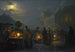 En marknad vid skymningen - Petrus van Schendel — vy av konstverket