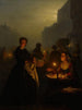 Fiskmarknad vid Saint-Jacques kyrka - Petrus van Schendel — vy av konstverket