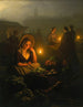 Amsterdams nattmarknad med Dam-palatset och Nieuwe Kerk i bakgrunden - Petrus van Schendel — vy av konstverket