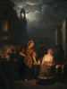 Rotterdam nattmarknad - Petrus van Schendel — vy av konstverket