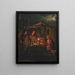 Le vendeur de jeux - Petrus van Schendel — inramlat konstverk på väggen