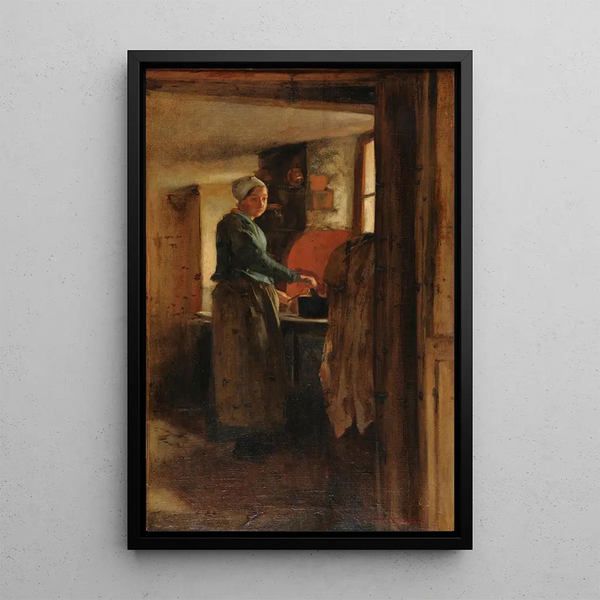 inomhusscen - Philibert Léon Couturier — inramlat konstverk på väggen