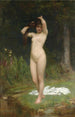 En skogsnymf - Philip Hermogenes Calderon — vy av konstverket