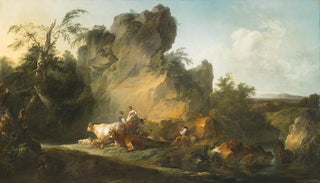 Philip James de Loutherbourg - Landscape with Figures and Animals.webp