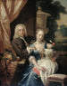 Isaac Parker, hans fru Justina Johanna Ramskrammer och deras son Willem Alexander 1740-1747 - Philip van Dijk — vy av konstverket