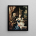 Isaac Parker, hans fru Justina Johanna Ramskrammer och deras son Willem Alexander 1740-1747 - Philip van Dijk — inramlat konstverk på väggen