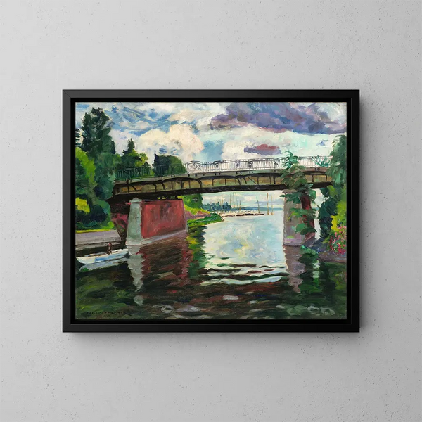 Le pont de Wannsee - Philipp Franck — inramlat konstverk på väggen