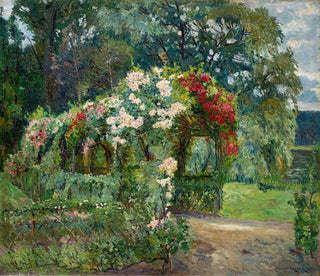 Rosenlaube dans le jardin de Richter - Philipp Franck — vy av konstverket