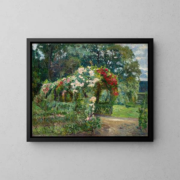 Rosenlaube dans le jardin de Richter - Philipp Franck — inramlat konstverk på väggen
