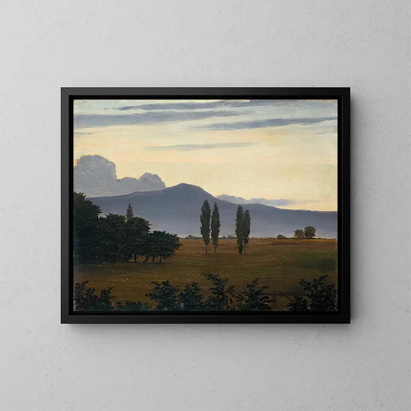 Vue sur les montagnes du Taunus - Philipp Veit — inramlat konstverk på väggen