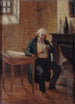 Pierre Jean Branger 1780-1857 i hans cell i Sainte-Pélagie - Philippe-Auguste Jeanron — vy av konstverket