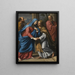 La Visitation - Philippe de Champaigne — inramlat konstverk på väggen