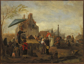 Philips Wouwerman - Juggers at a Market.webp