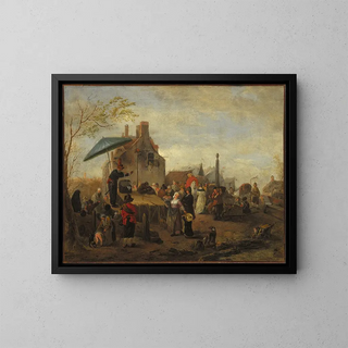 Philips Wouwerman - Juggers at a Market.webp