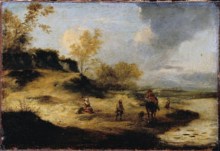 Philips Wouwerman - Sandhills with Figures.webp