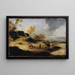 sanddyner med figurer - Philips Wouwerman — inramlat konstverk på väggen