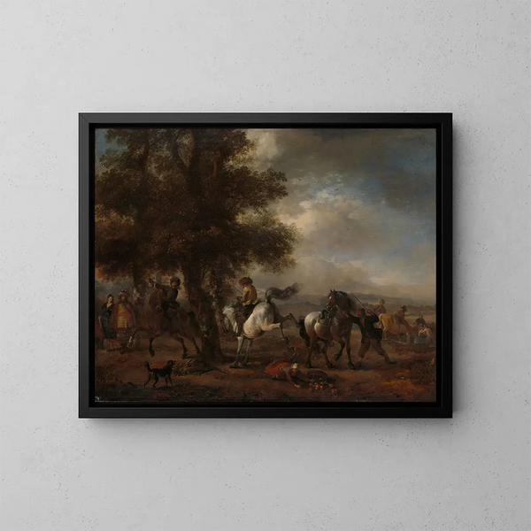 Le gris som reser sig - Philips Wouwerman — inramlat konstverk på väggen