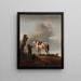 Le cheval gris - Philips Wouwerman — inramlat konstverk på väggen