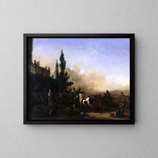 Le Retour de Hawking - Philips Wouwerman — inramlat konstverk på väggen