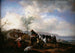två ryttare vid en fontän - Philips Wouwerman — vy av konstverket