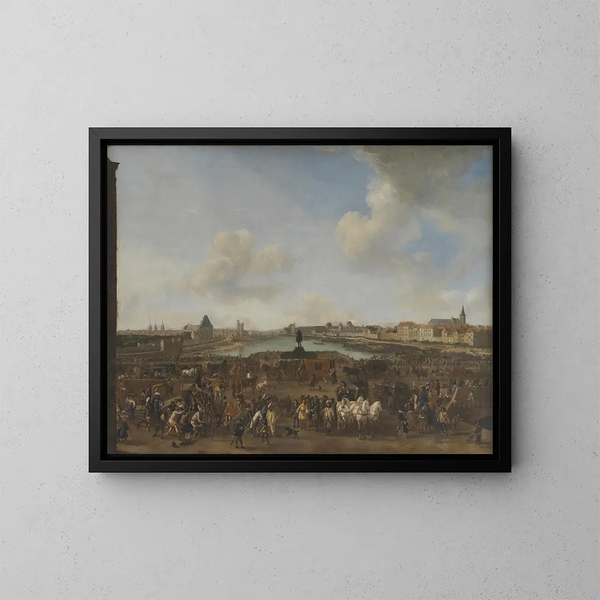 Vue de Paris depuis la Place Dauphine - Philips Wouwerman — inramlat konstverk på väggen