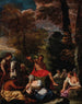 Saint Jean-Baptiste predikar - Pier Francesco Mola — vy av konstverket