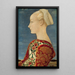 Portrait d'une jeune dame - Piero del Pollaiolo — inramlat konstverk på väggen