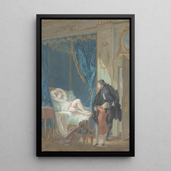 Le Matin - Pierre-Antoine Baudouin — inramlat konstverk på väggen