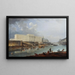 L'Hôtel de la Monnaie, quai de Conti och Seine sett från spetsen av La Cité - Pierre-Antoine Demachy — inramlat konstverk på väggen