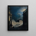 La Place du Palais-Royal au clair de lune - Pierre-Antoine Demachy — inramlat konstverk på väggen