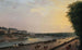 La Seine à la Grenouillère vy tagen från terrassen vid vattnet vid Tuileries - Pierre-Antoine Demachy — vy av konstverket