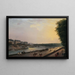 La Seine à la Grenouillère vy tagen från terrassen vid vattnet vid Tuileries - Pierre-Antoine Demachy — inramlat konstverk på väggen
