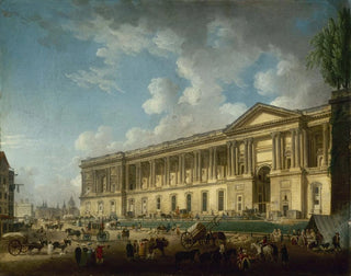 La colonnade du Louvre nouvellement dégagée - Pierre-Antoine Demachy — vy av konstverket