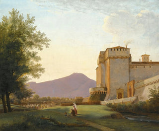 Vue de l'abbaye de Grottaferrata - Pierre-Athanase Chauvin — vy av konstverket