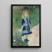 En liten flicka med en vattenslang - Pierre-Auguste Renoir — inramlat konstverk på väggen