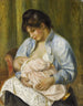 En kvinna ammar ett barn - Pierre-Auguste Renoir — vy av konstverket