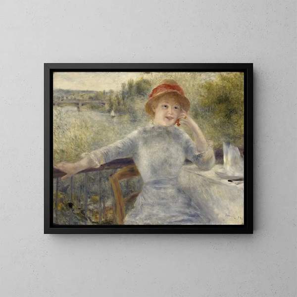 Alphonsine Fournaise - Pierre-Auguste Renoir — inramlat konstverk på väggen