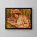 Andre en chapeau lisant - Pierre-Auguste Renoir — inramlat konstverk på väggen