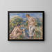 Kvinnor i badet - Pierre-Auguste Renoir — inramlat konstverk på väggen
