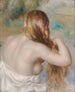 Blond tressar sitt hår - Pierre-Auguste Renoir — vy av konstverket