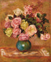Bouquet de roses dans un vase - Pierre-Auguste Renoir — vy av konstverket