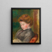 Buste de femme - Pierre-Auguste Renoir — inramlat konstverk på väggen