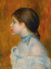 Buste av ung flicka med blå band - Pierre-Auguste Renoir — vy av konstverket