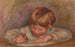 Claude Renoir som skriver - Pierre-Auguste Renoir — vy av konstverket