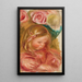 Coco dans les roses - Pierre-Auguste Renoir — inramlat konstverk på väggen