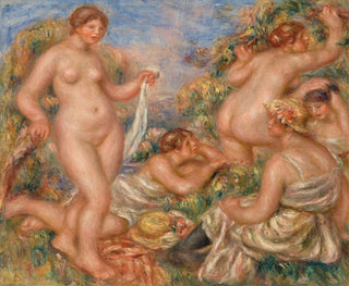 Composition fem badare - Pierre-Auguste Renoir — vy av konstverket