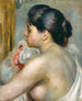 kvinna med svart hår - Pierre-Auguste Renoir — vy av konstverket
