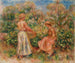 två kvinnor i trädgården i Cagnes - Pierre-Auguste Renoir — vy av konstverket