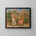 två kvinnor i trädgården i Cagnes - Pierre-Auguste Renoir — inramlat konstverk på väggen